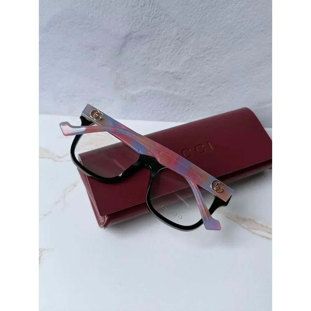 NEW Gucci GG0958O Black Pink Square Eyeglass Frames